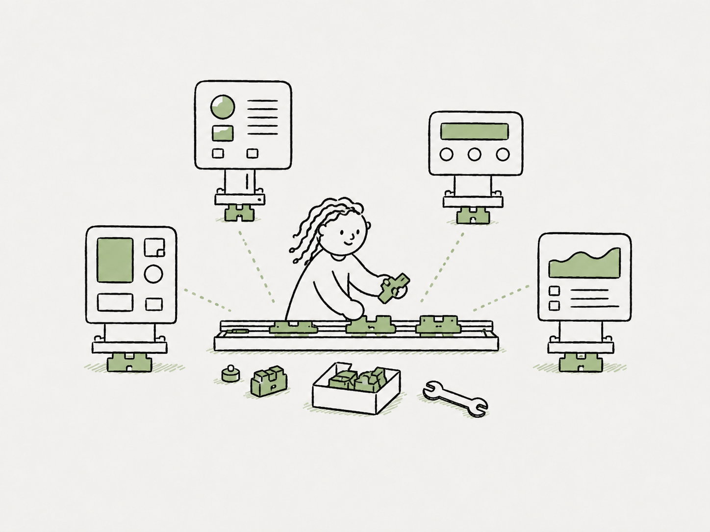 Illustration for reducing the number of decisions rather than adding more components.